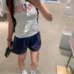 Pure Cotton American-Style Navy Blue Casual Loose Shorts for Women, Suitable for Wearing Outside in Summer, High-Waisted A-Line Wide-Leg Sports Three-Quarter Shorts