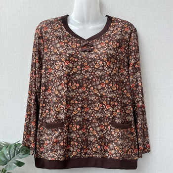 Long -sleeved top Old man, mother, mother spring and autumn