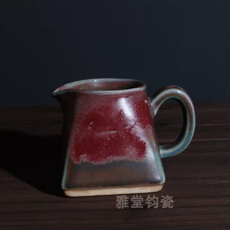 钧瓷茶具零配件神垕中式钧窑茶台实用器李朝斐大师炉钧公道杯-Taobao