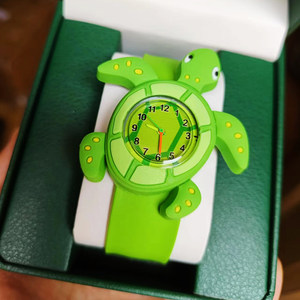 Douyin same green turtle children's watch boys and girls sand sculpture, turtle shark toys popping birthday gift