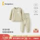 Tongtai baby suit winter quilted pure cotton children's pajamas thickened home clothes high-waisted cotton pants constant temperature cotton clothes