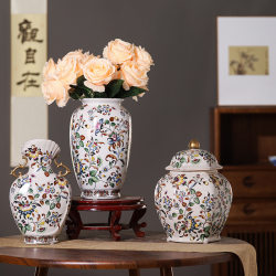 Jingdezhen ceramic vase ornaments flower pot living room entrance European style home flower arrangement American style home decoration storage