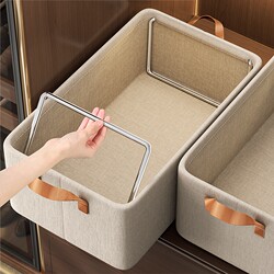 Storage Box, Household Organizing Box, Wardrobe Storage, Layered, Large Capacity, Foldable, for Clothes and Pants, Fabric Storage Basket