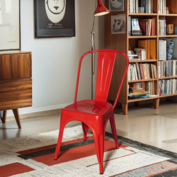 Iron sheet European style iron dining chair industrial style