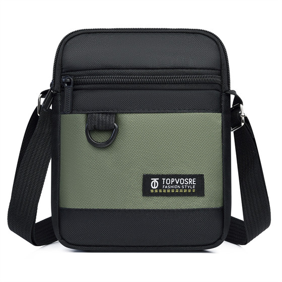 
New men's crossbody bag mini bag mobile phone bag simple single layer casual shoulder bag Oxford cloth diagonal bag men's bag