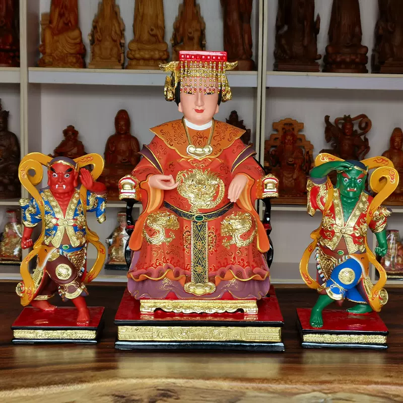 送料無料 通販 ファッション 客間 祈福禅意 供養 海神聖母 媽祖 石像 石仏 玄関 装飾品 卓上 彫刻・オブジェ