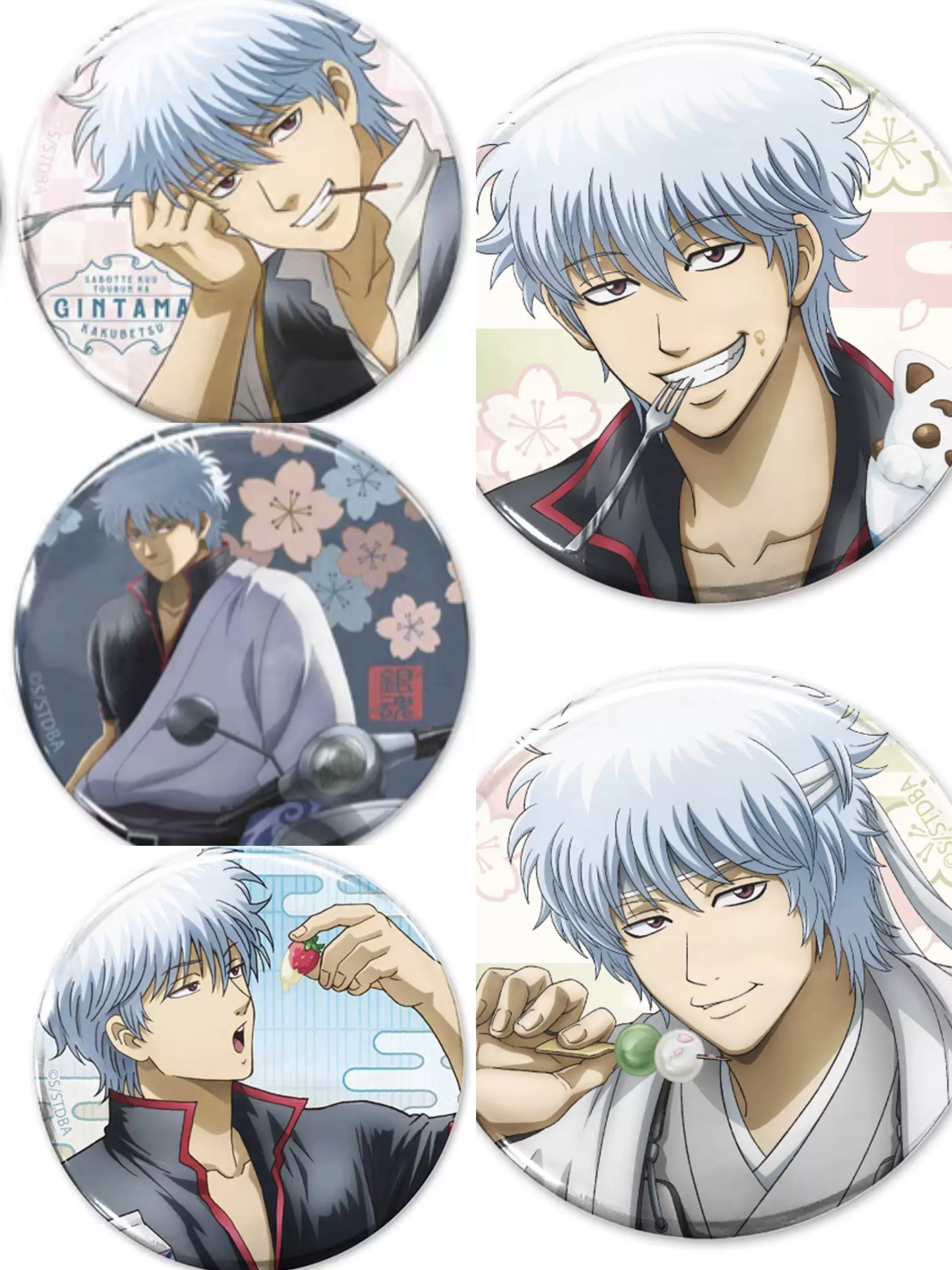 现货银魂65mm 徽章吧唧COSPA 坂田银时白夜叉日谷