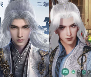 
Sword Three Pinching Face Becoming a Male Realistic Mobile Games Pinning Mocking Face Pinching Face Promotional White Hair Pure Yang Sword Three Nets 3 Face Shape