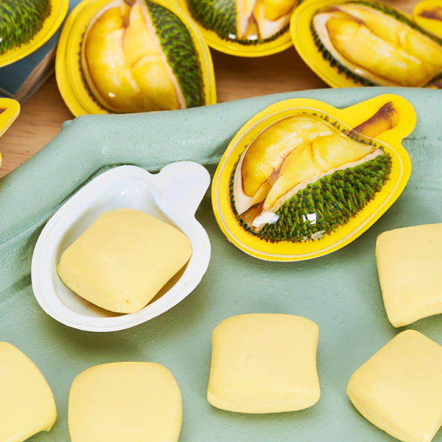 3D shape durian 20% toffee fruity toffee gummy snacks juice treat candy internet celebrity candy 500g