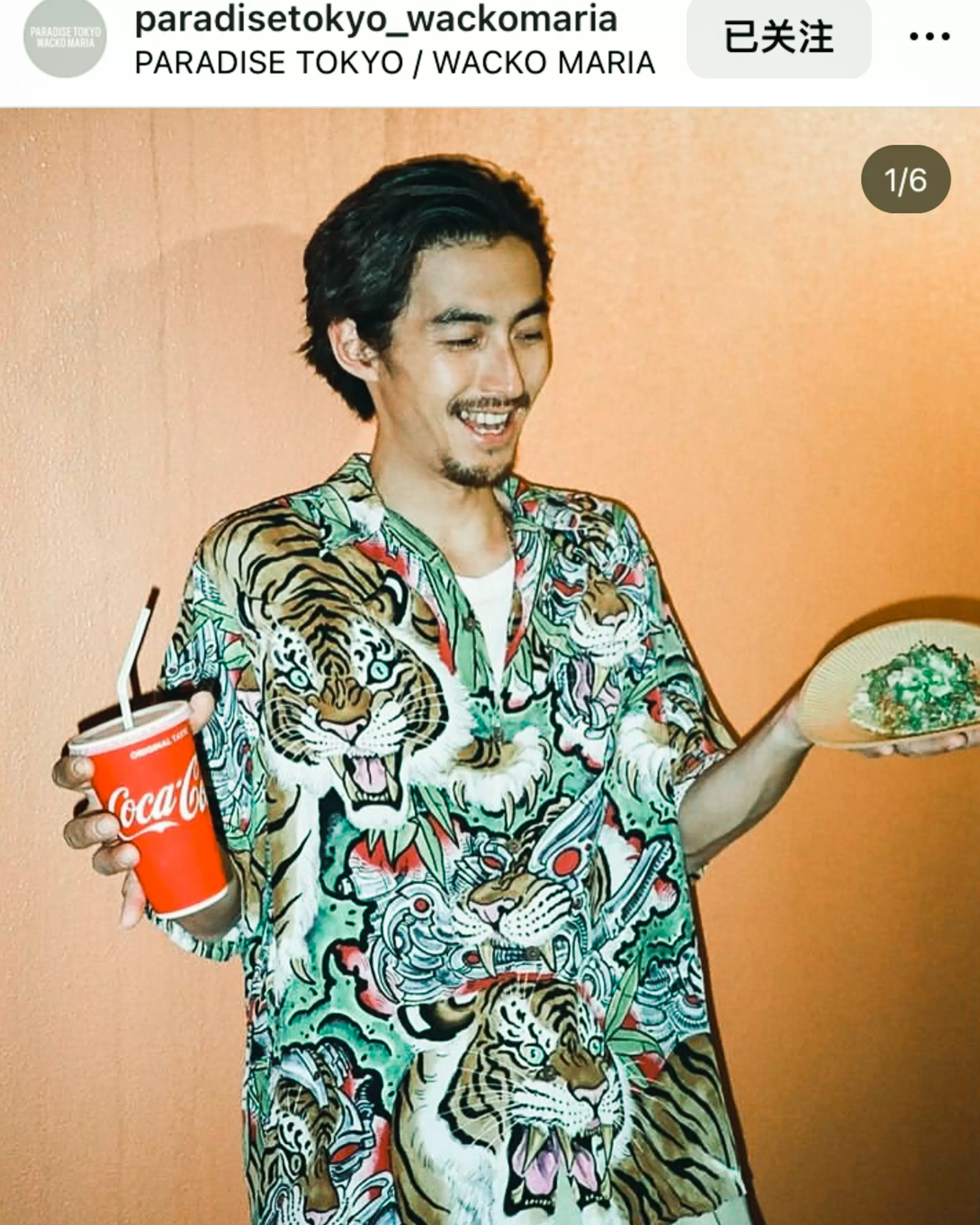 杰西WACKO MARIA TIM LEHI/HAWAIIAN SHIRT机械老虎夏威夷衬衫23S-Taobao