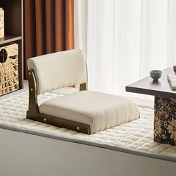Japanese-Style Tatami Backrest Stool Bed Made of Solid Wood, Japanese-Style Chair, Bay Window Chair, Balcony Bedroom Meditation Chair, Comfortable Low Stool