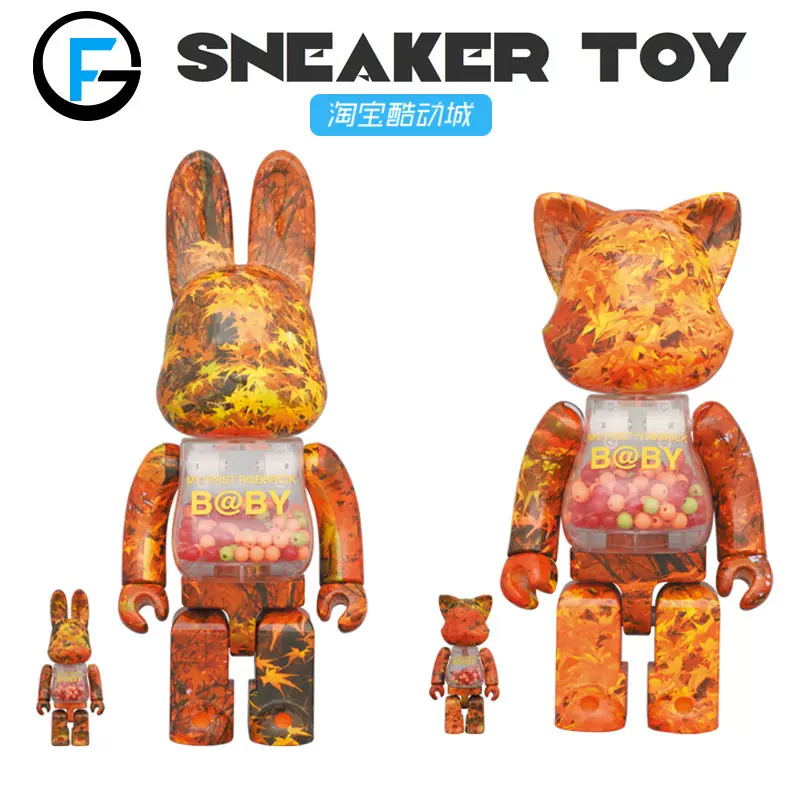 Bearbrick BE@RBRICK 猫兔枫叶千秋一对100%+400%-Taobao