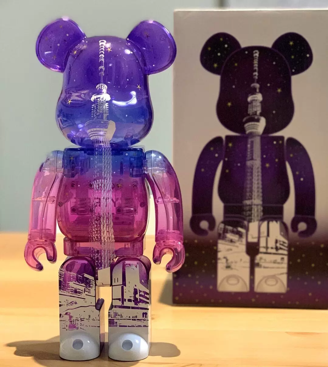 Bearbrick BE@RBRICK 东京塔紫色炫彩tokyo tower 400%-Taobao