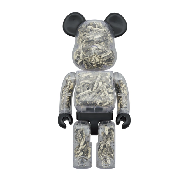 Bearbrick BE@RBRICK 千萬兩招財貓桃色透明400%-Taobao