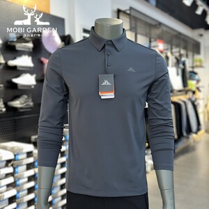 
Mu Gaodi long-sleeved T-shirt men's spring and autumn outdoor leisure sports quick-drying breathable sweat-absorbent lapel Polo shirt top