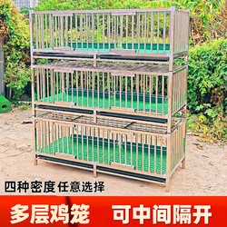 Chicken Coop with Two or Three Layers, Duck Cage, Goose Cage, Extra-Large Multi-Layer Breeding Chicken House for Home Use, Poultry Stainless Steel Pet Cage
