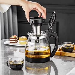 High-Temperature Resistant Glass Teapot, Thickened Explosion-Proof Household Large-Capacity Kettle, Tea Cup, Tea Set, Flower Teapot