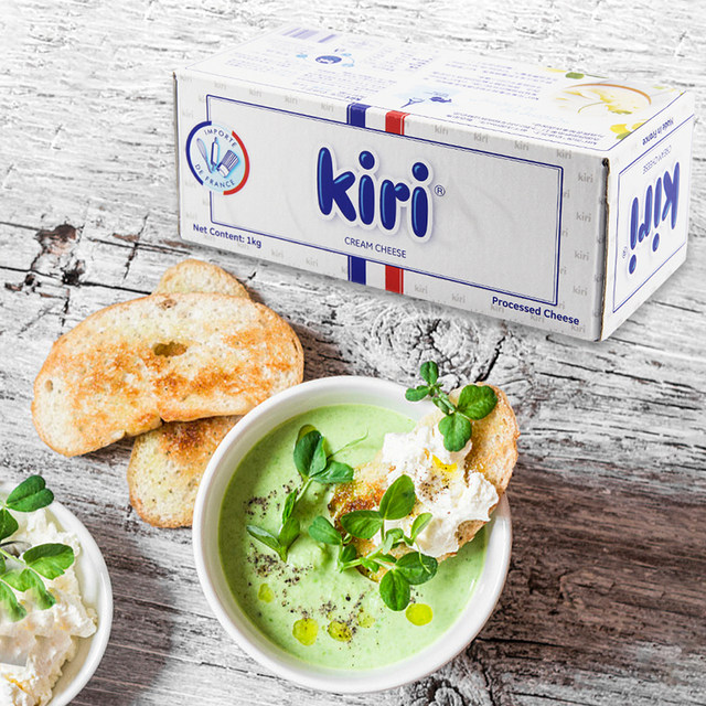 Kiri kiri cream cheese 1kg*12 boxes French imported dry cheese cake baking ingredients whole box