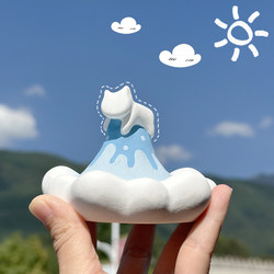 Original Lazy Cat Car Air Freshener Ornament Home Desk Diffuser Stone Cute Kitten Girl Car Interior Decoration Snow Mountain Fragrance