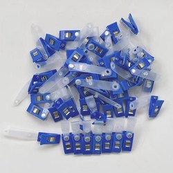 Plastic Snap Clip Blue Id Card Holder Badge Holder Work Id Badge Exhibition Badge Access Card Holder 50 Pieces