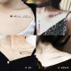 50 tattoo stickers, waterproof and long -lasting female clavicle Personalized English letters simulation tattoos flower arm arm, ankle sticker