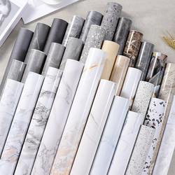 Matte Marble Kitchen Stickers Self-Adhesive Waterproof Cabinet Countertop Renovation Film Imitation Slate Tile Wallpaper