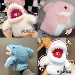 Greedy Little Shark Hand Puppet Glove, Plush Shark Arm with Openable Mouth, Interactive Shark Hand Puppet Toy with Moving Mouth