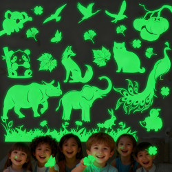 Cartoon Luminous Stickers with Smiley Faces and Stars, Fluorescent Wall Stickers for Living Room, Bedroom, Ceiling Decoration, Children's Room Creative Stickers