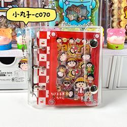 Chibi Maruko-Chan 3inch Small Card A8 Storage Shaker Loose-Leaf Card Album Polaroid Photo Collection with Protective Cover