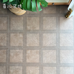 Medieval-Style French Brown Checkered Tiles for Kitchen, Balcony, Guesthouse, Hotel, Bathroom, Toilet, Floor Tiles, Decorative Tiles