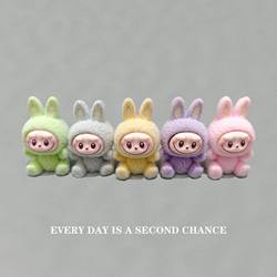 New Sitting Posture Labubu Plush Vinyl Doll Office Desk 3D Ornament Workstation Computer Desktop Decoration Ornament