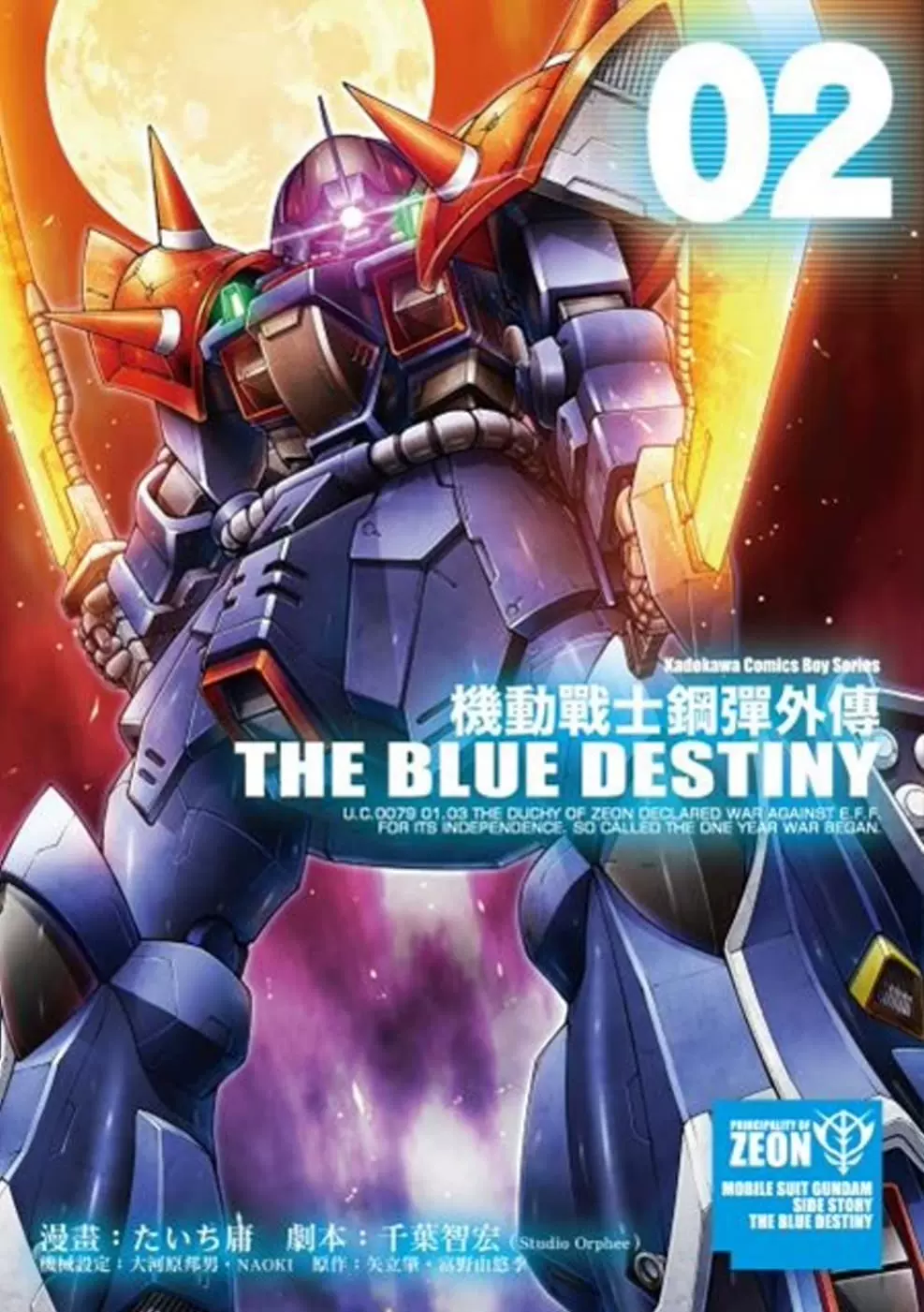 預售臺版漫畫書千葉智宏機動戰士鋼彈外傳the Blue Destiny 2 臺灣角川