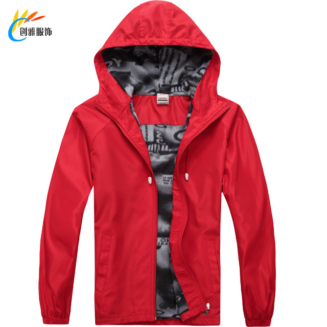 Autumn and winter windproof and waterproof thickened velvet windbreaker ...