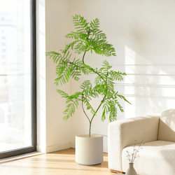 Large Simulated Green Plant Jacaranda Classy Accessible Luxury Landscaping Ornaments Floor-Standing Potted Plants Fake Green Plants Living Room Plant Fake Trees