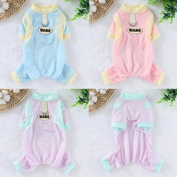 Dog Summer Sun Protection Clothing, Thin Ice Silk Cool-Feeling Four-Legged Clothing, Mesh Breathable Bichon Teddy Cat Cooling Clothing