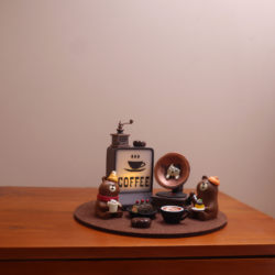 American-Style Melard Lazy Cat Coffee Decoration Small Ornament, Vintage Atmosphere Night Light, Desktop Small Gift