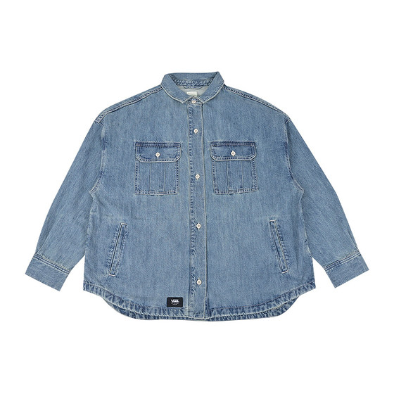 
VANS Vans new women's fashion versatile denim jacket sports casual long-sleeved shirt VN000QP3FAI