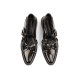 asthershop original punk style Mary Jane shoes, one-line metal decorative thick heel women's shoes