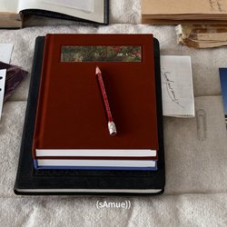 B6 Notebook [Small Scene] Hardcover Journal Leather-Covered Diary Hardcover Planner Samue Shanyou