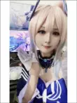 [Nhà giả] Genshin Impact Kokomi Coral Palace Trái tim Biển Nơ Cosplay Bộ tóc giả 