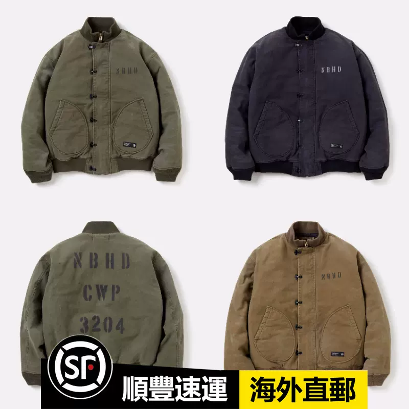 日本Neighborhood DECK JACKET 男23冬立领纽扣夹克4-Taobao