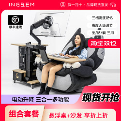 Intelligent Electric Memory Foam Fat Cat Sofa + Electric Lifting Floating Table