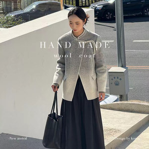 Korean version of new spring wool jacket 668 gradient Chinese style fashionable ladies woolen jacket