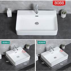 Scandinavian Ceramic Washbasin Oval Household Washbasin Bathroom Balcony Rectangular Art Basin