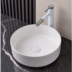 Countertop Washbasin Single Basin Integrated Ceramic Household Balcony Bathroom Round Basin Toilet Washbasin Sink