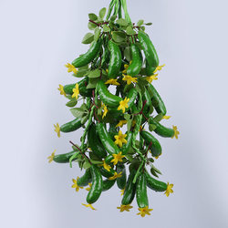 Simulated Cucumber Fake Vegetables Plastic Fruit Vine Hanging String Farmhouse Decoration Restaurant Supermarket Props