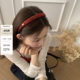 suzyacc kr festive atmosphere red plaid headband for women 2025 new French retro high-end headband