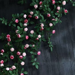 Simulovaná Růžová Liána, Umělý Květinový Ratan, Dekorace Na Navíjení Potrubí Klimatizace V Obývacím Pokoji K Zablokování Plastových Dekorací Rostlin Vinné Révy