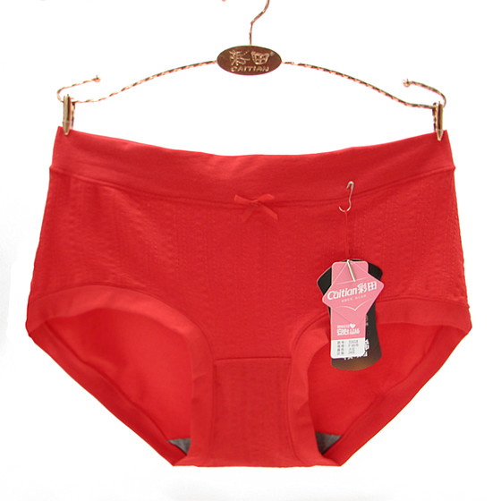 
Caitian underwear women's mid-waist 31618 cotton graphene crotch modal cotton high waist boxer pants red zodiac year