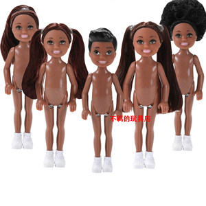 
Foreign trade 13.5 cm 5 inch Little Kelly body shoes doll body male and female doll ornaments black girl variety
